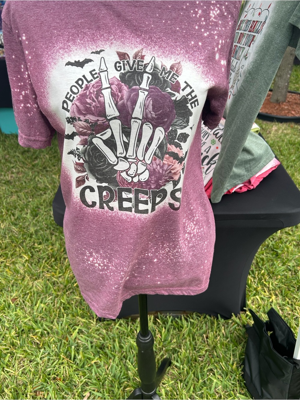 Kids Short Sleeve Graphic Tee - Mauve 'Creeps'